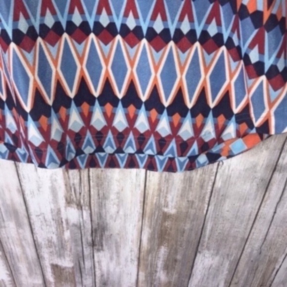 J. Crew Blue Geometric Print Sleeveless Blouse - Picture 3 of 5